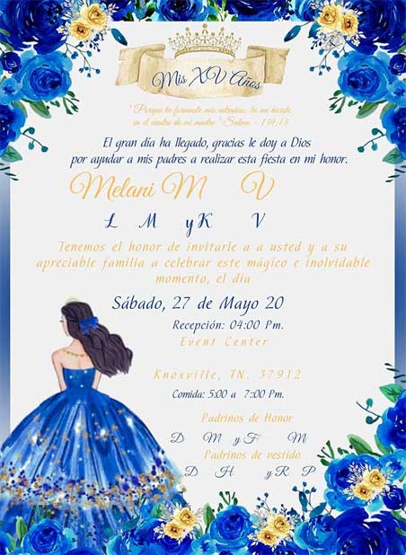 Invitaciones quinceaneras fiesta xv padrinos preparativos